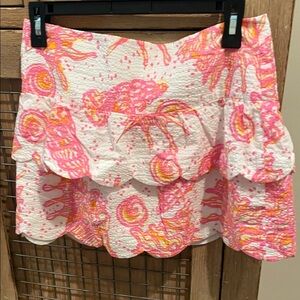 Lilly Pulitzer Pink and White Skirt